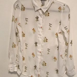 H&M floral blouse, great transition piece!